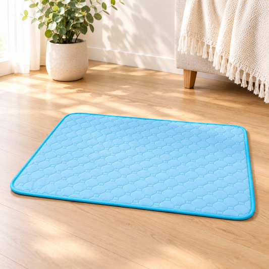 Proper Paws blue leak-proof washable pee pad for dogs, 70 x 50 cm